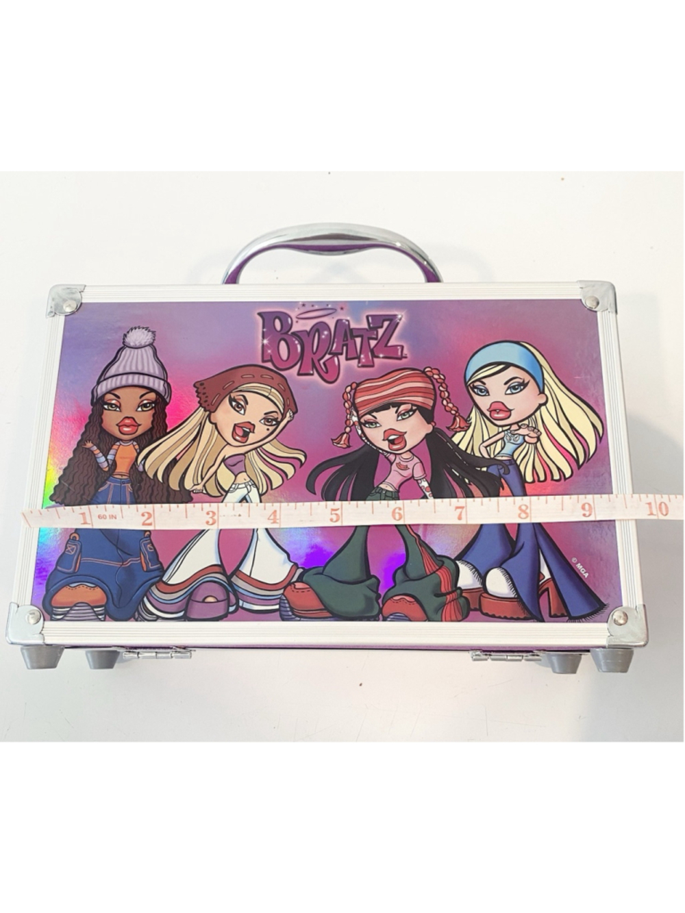Bratz Townley Girl Makeup Train Case Purple Glitter Vanity Storage Case Only - Picture 7 of 9